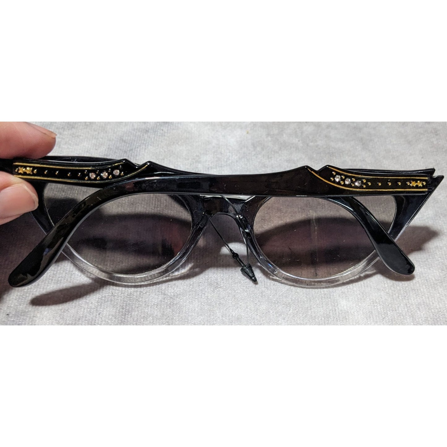 ZeroUV Retro Glam Goth Cateye Sunglasses