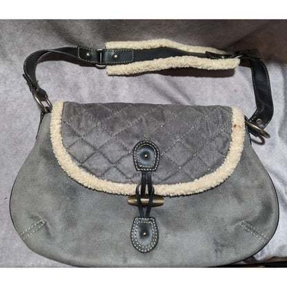 Old Navy Grey Sherpa Purse