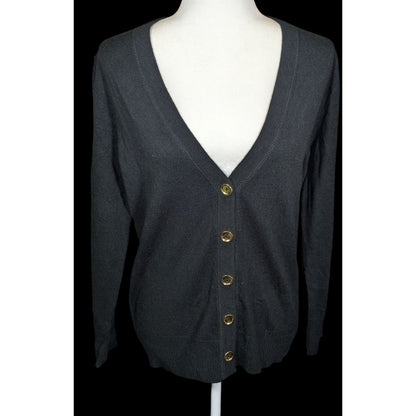 Vintage Draper's & Damon's Petite Black Button Up Cardigan