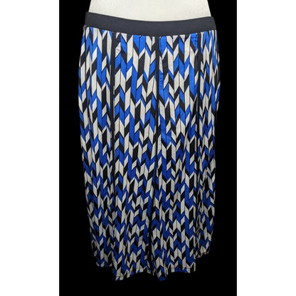 NYCC Blue White And Grey Geometric Print Skirt