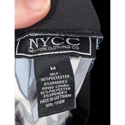 NYCC Blue White And Grey Geometric Print Skirt