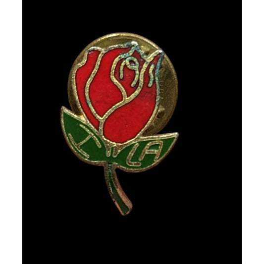 Vintage Rose Bowl Lapel Pin Signed G Throop