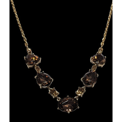 Elegant Brown Glass Necklace