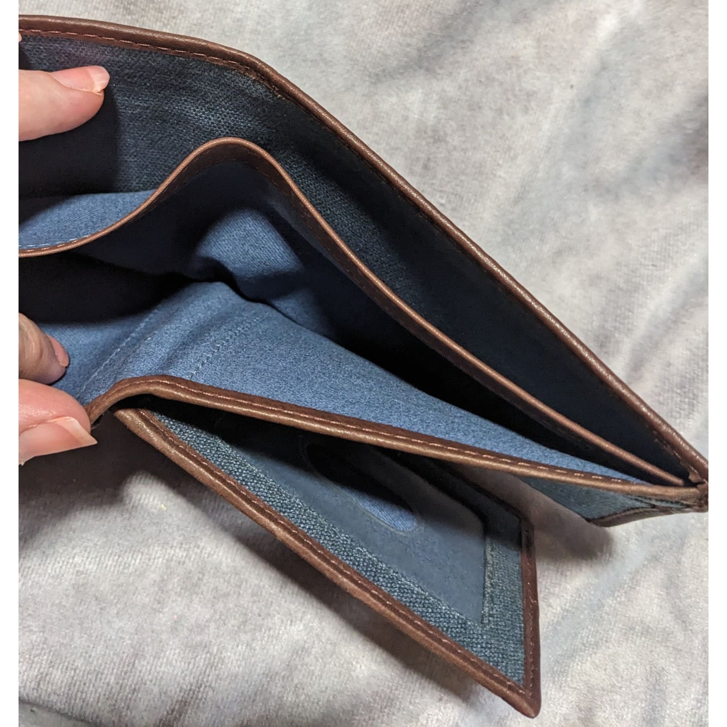 Eddie Bauer Blue Canvas Wallet