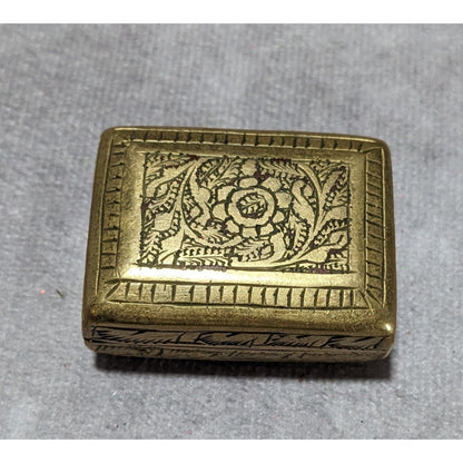 Vintage Gold Floral Carved Trinket Box