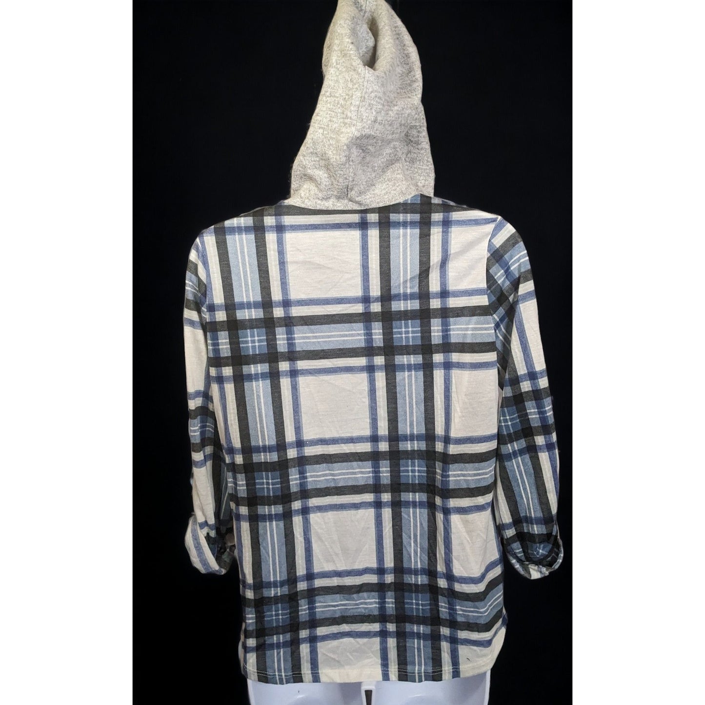 Polly & Esther Blue Plaid Hoodie