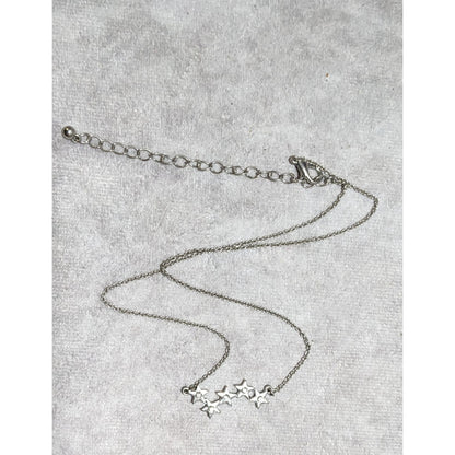 Minimalist Silver Sparkling Star Necklace