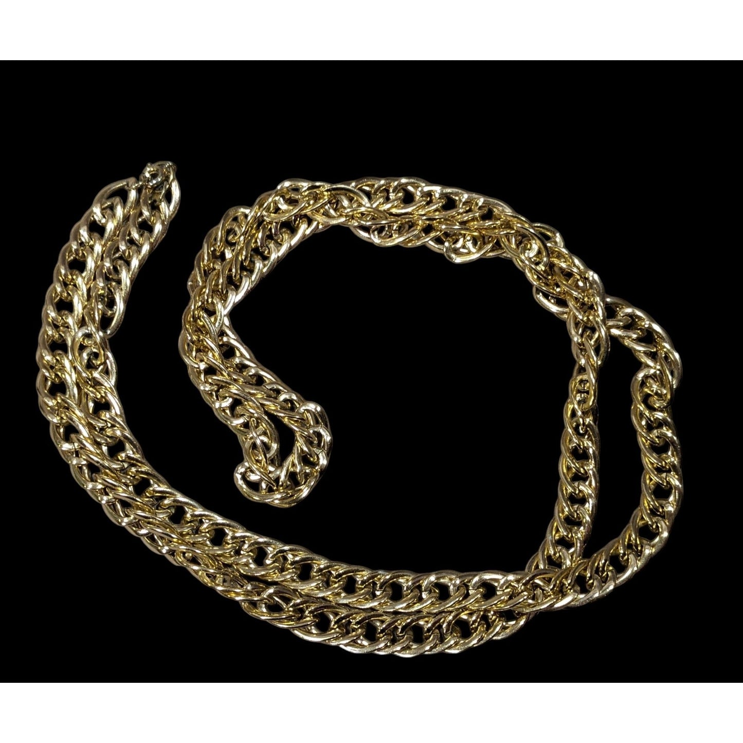 Classic Lightweight Bright Gold Tone Chain Necklace