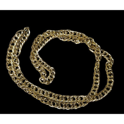 Classic Lightweight Bright Gold Tone Chain Necklace