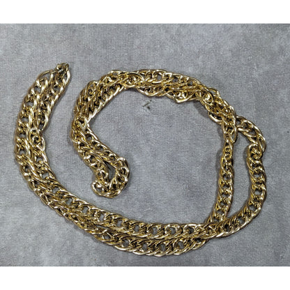 Classic Lightweight Bright Gold Tone Chain Necklace
