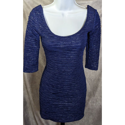 Material Girl Navy Shimmer Bodycon Dress