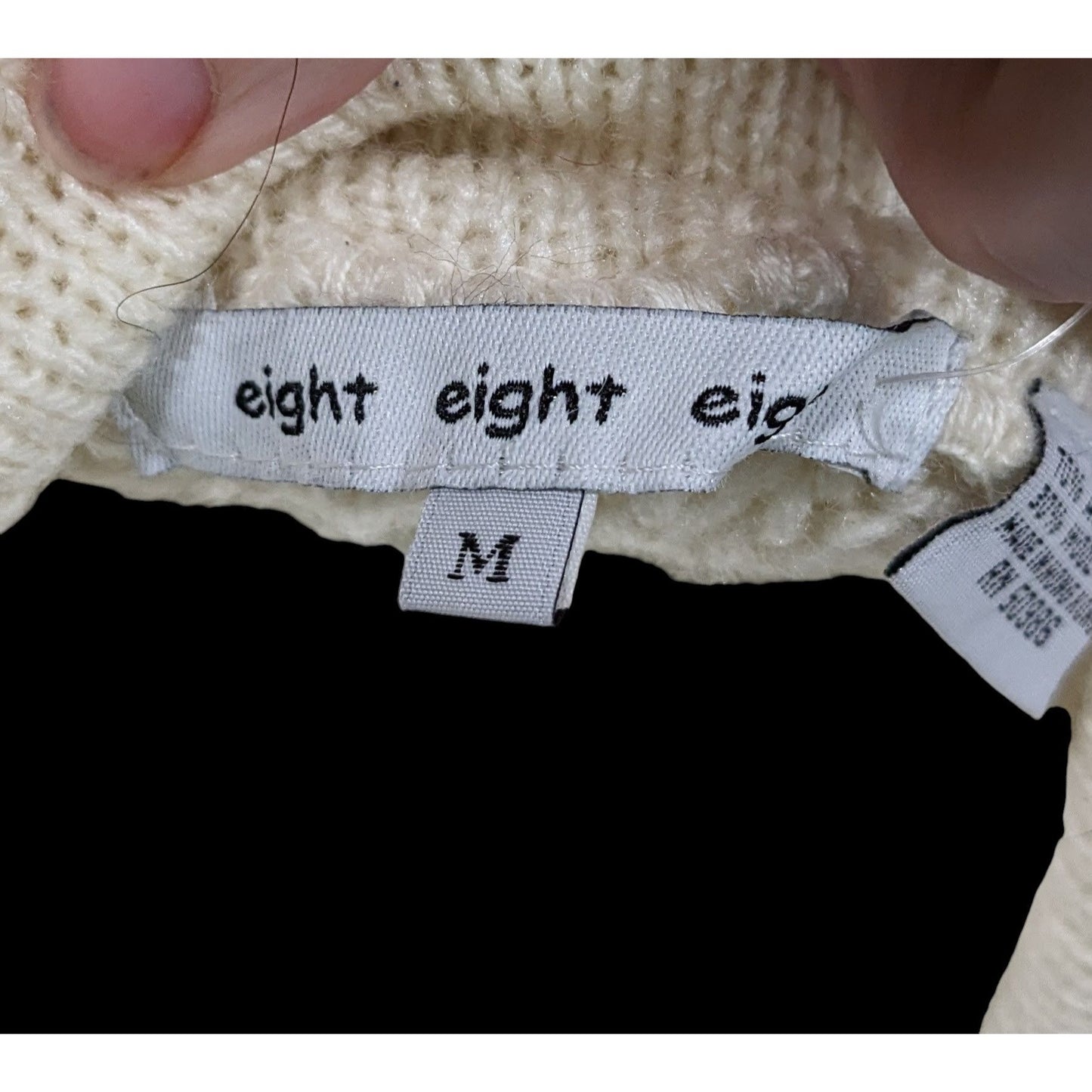 Retro Boho Chic Cream Knit Asymmetrical Poncho