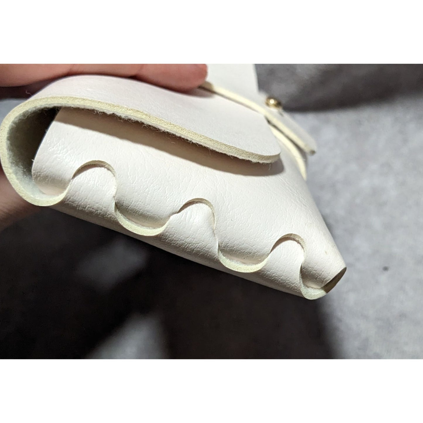 White Faux Leather Glasses Case