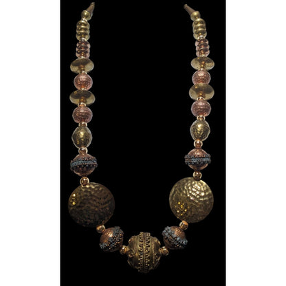 Vitnage Bohemian Mixed Metal Beaded Necklace