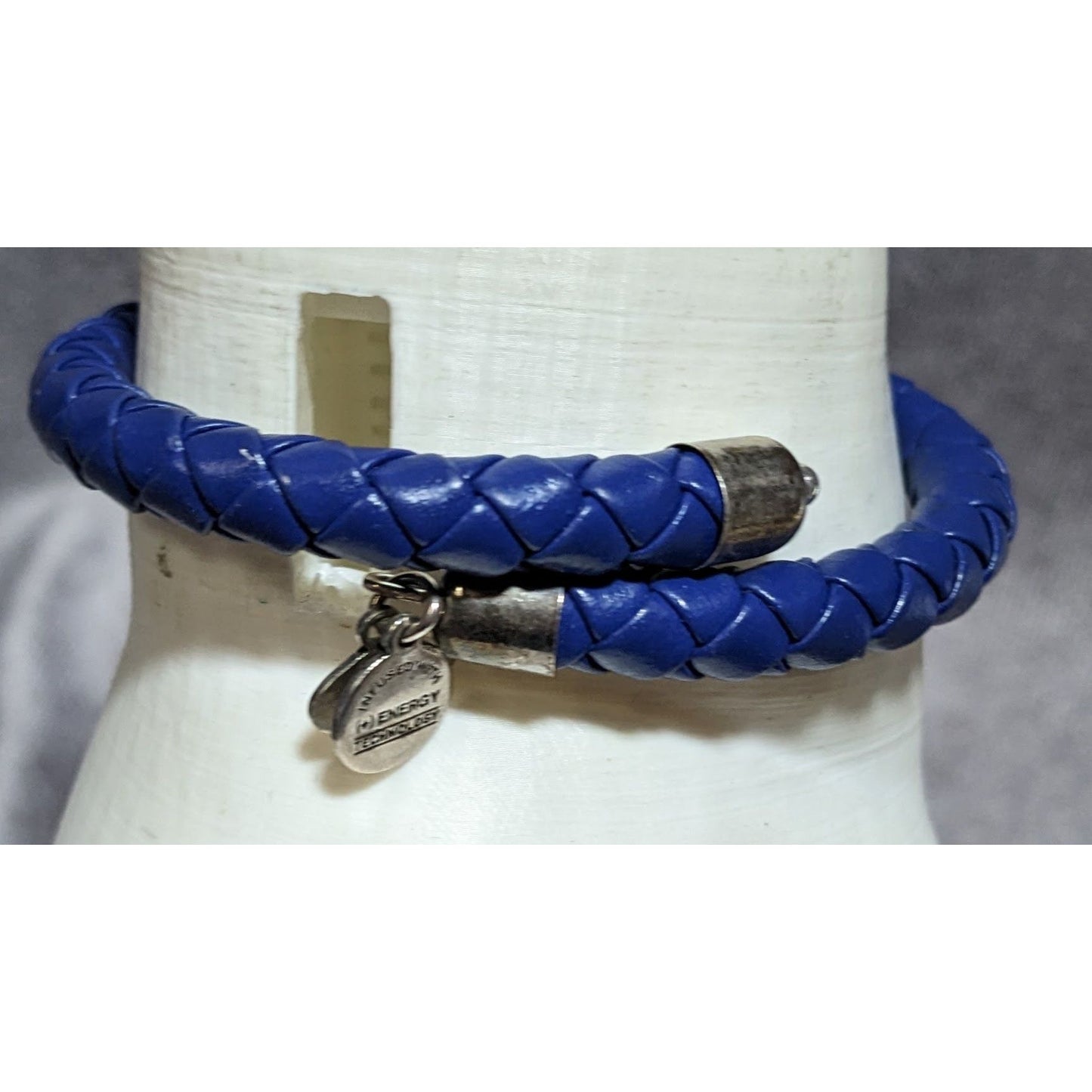 Alex And Ani Vintage Sixty Six Blue Leather Bracelet