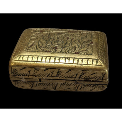 Vintage Gold Floral Carved Trinket Box