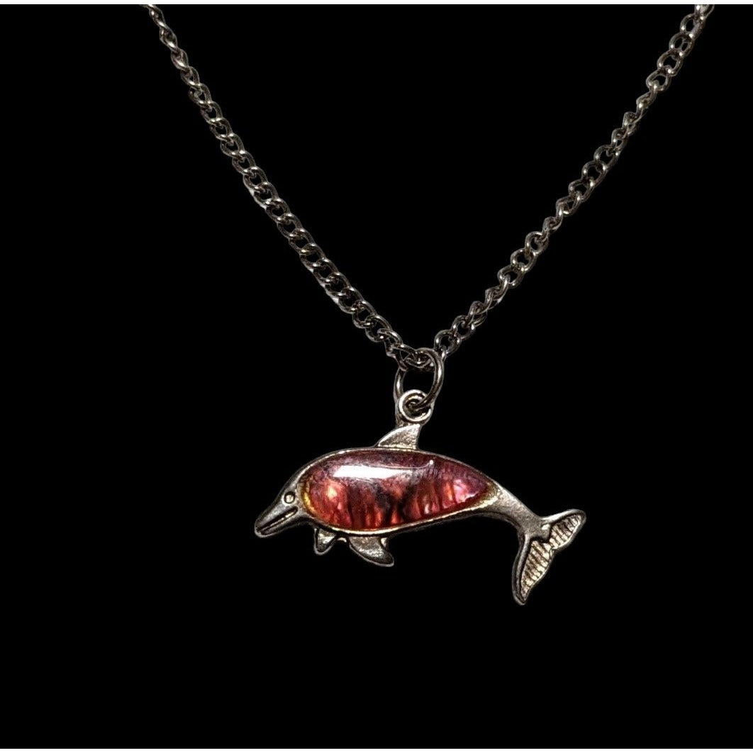 Pink Shell Dolphin Necklace