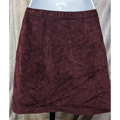 Abercrombie And Fitch Maroon Corduroy Skirt