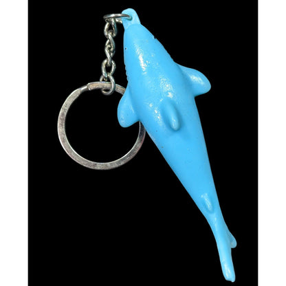 Beachy Blue Rubber Squishy Shark Keychain