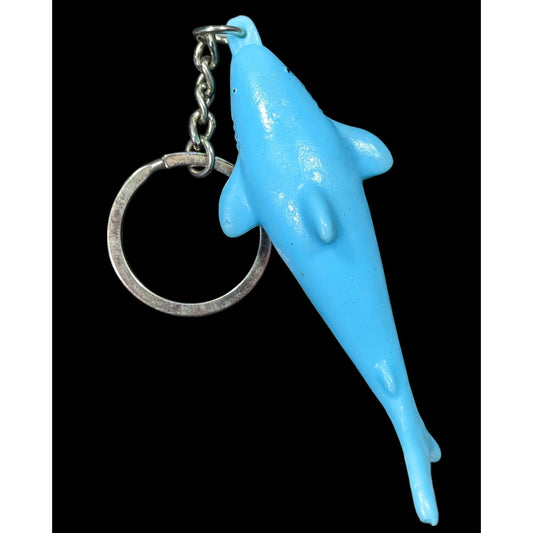Beachy Blue Rubber Squishy Shark Keychain