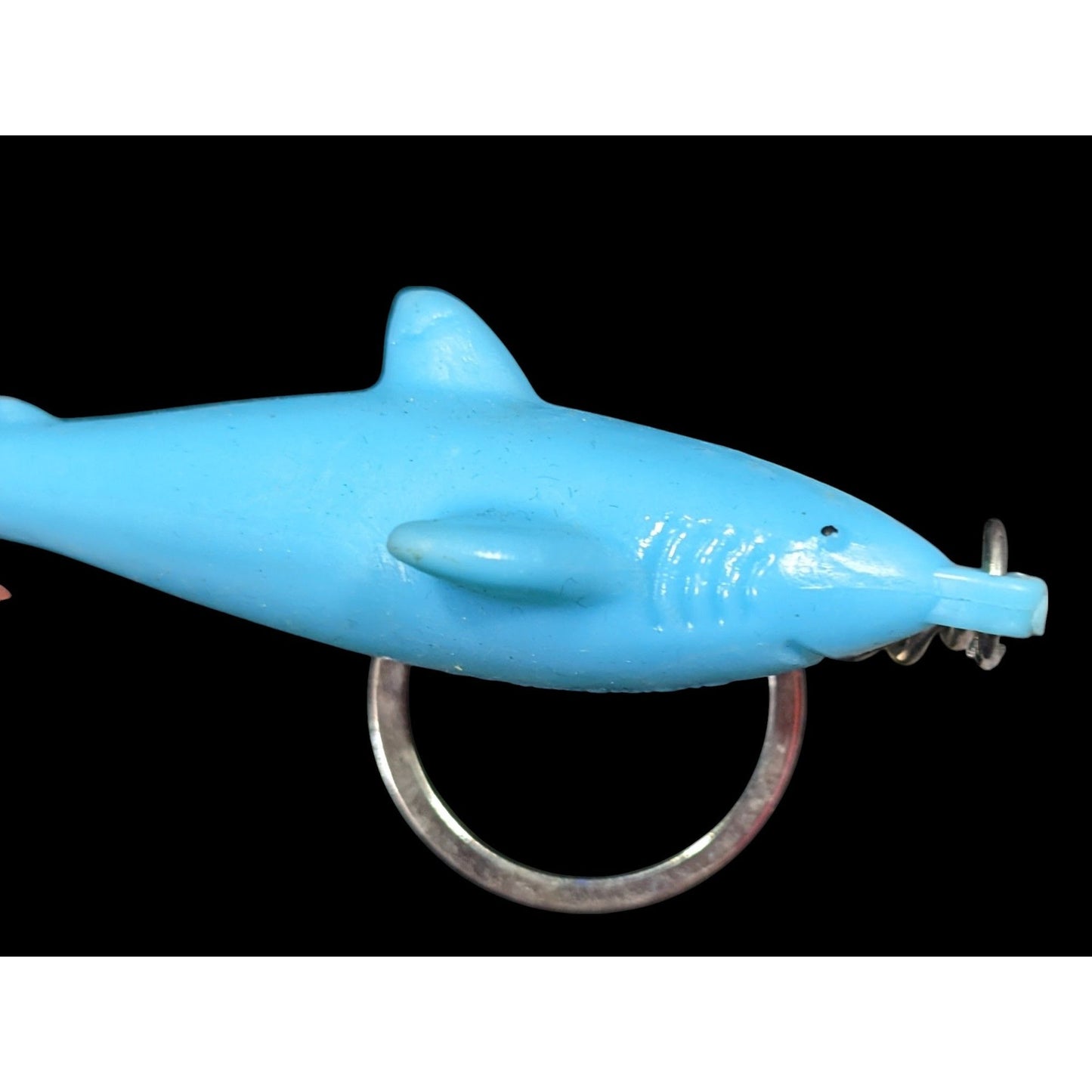 Beachy Blue Rubber Squishy Shark Keychain