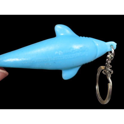Beachy Blue Rubber Squishy Shark Keychain