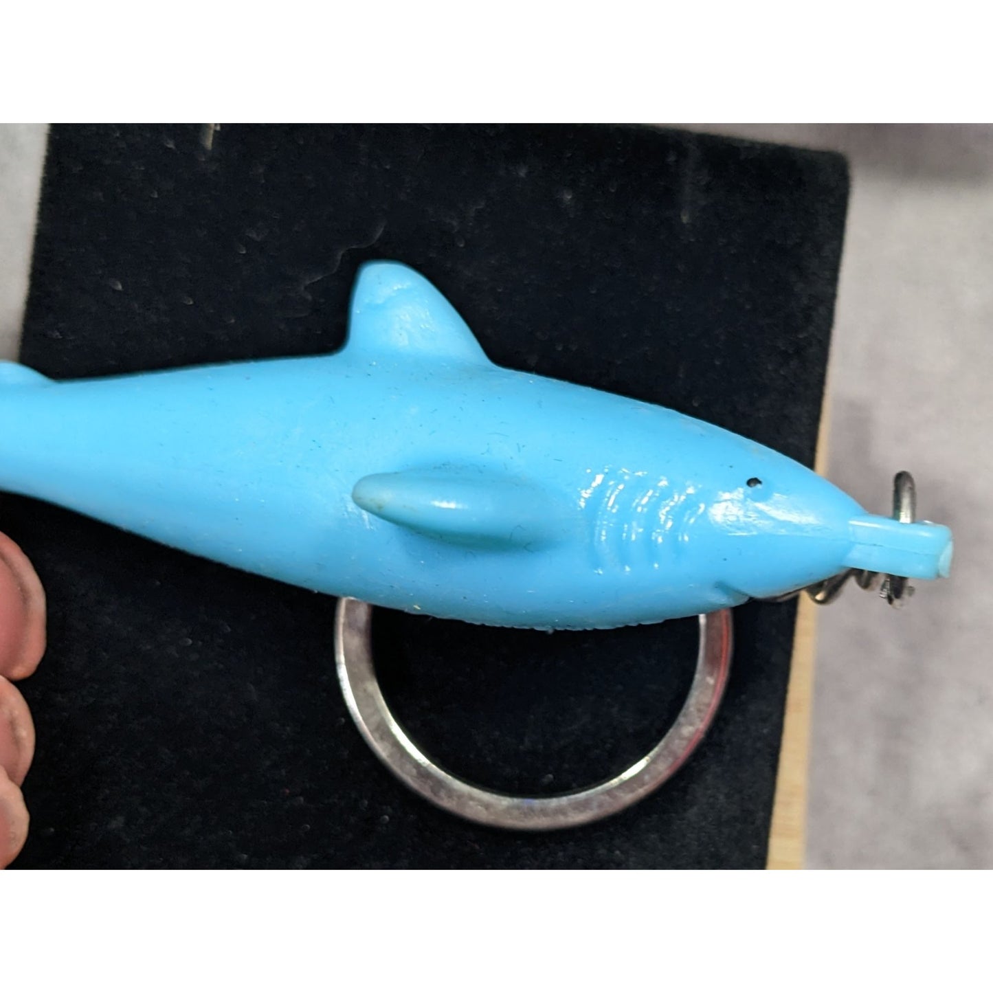 Beachy Blue Rubber Squishy Shark Keychain