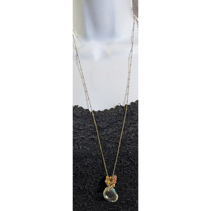 Whimsical Gemmed Cluster Pendant Necklace