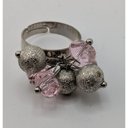 Coquette Beaded Cluster Ring Adjustable Size 5 3/4