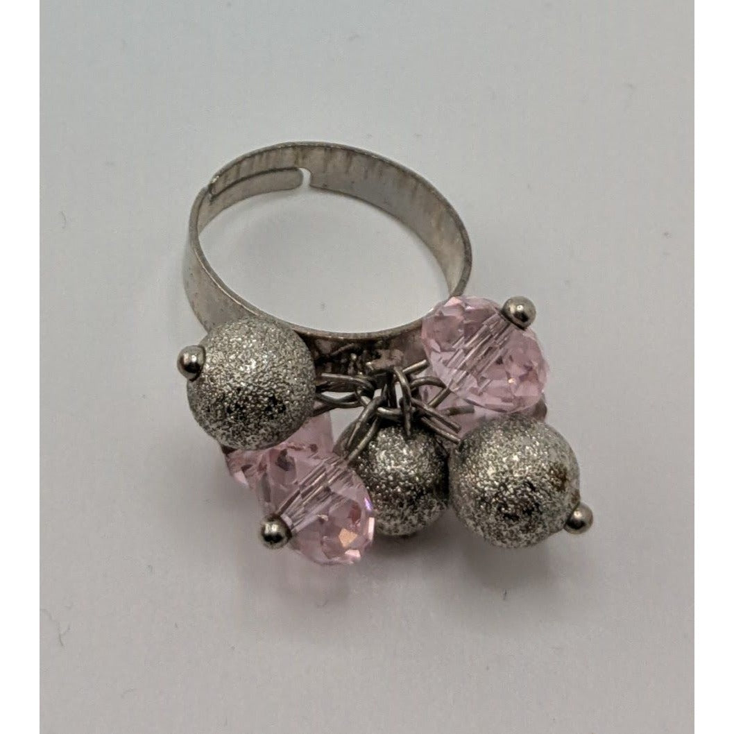 Coquette Beaded Cluster Ring Adjustable Size 5 3/4