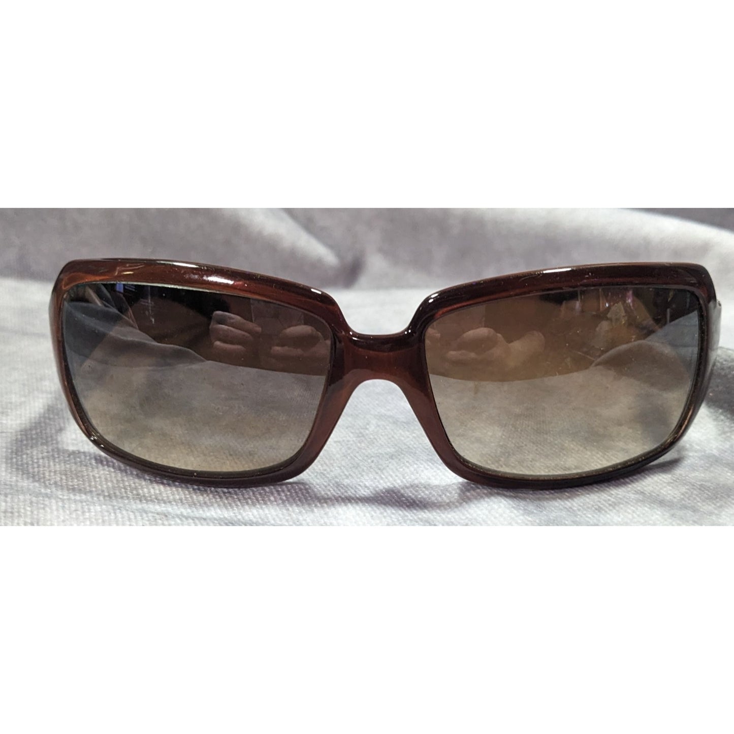 Vintage Revlon Brown Sunglasses With Art Nouveau Accents