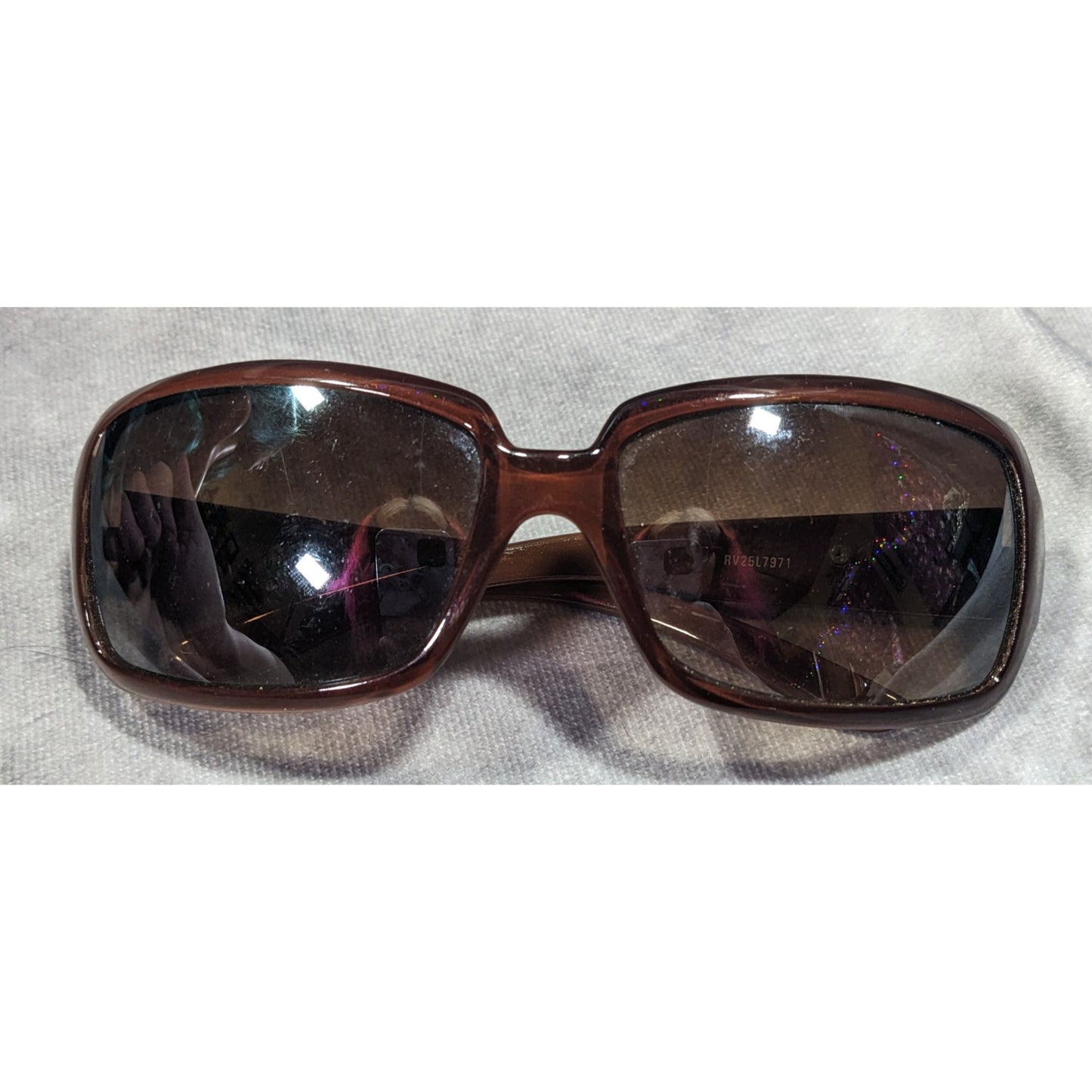 Vintage Revlon Brown Sunglasses With Art Nouveau Accents