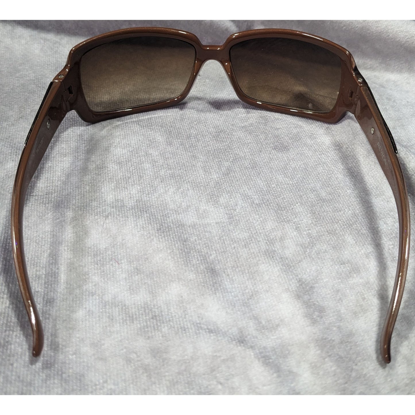 Vintage Revlon Brown Sunglasses With Art Nouveau Accents