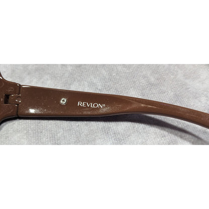 Vintage Revlon Brown Sunglasses With Art Nouveau Accents