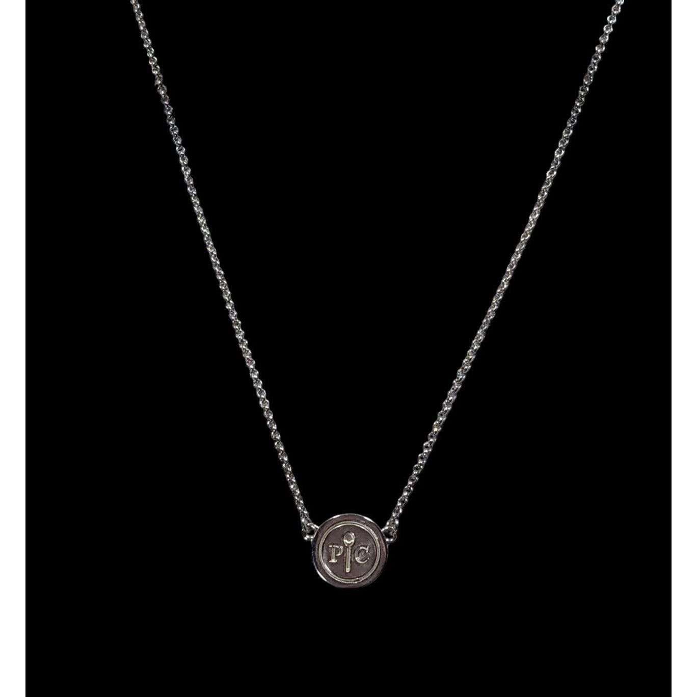 Pampered Chef Silver Tone Pendant Necklace