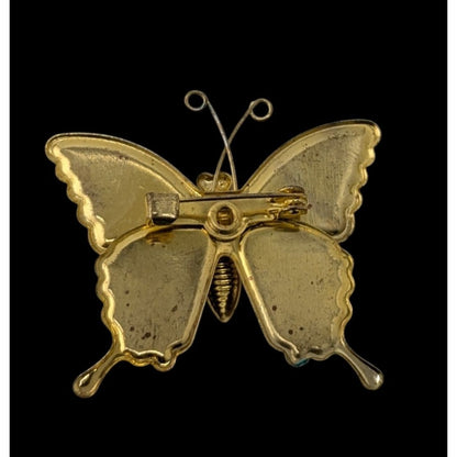 Vintage Rainbow Butterfly Brooch