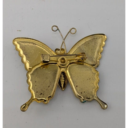 Vintage Rainbow Butterfly Brooch