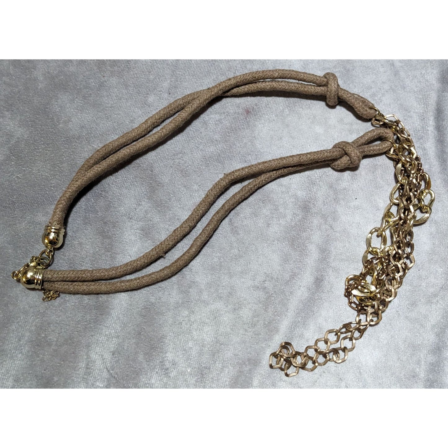 Rustic Brown And Gold Statement Necklace