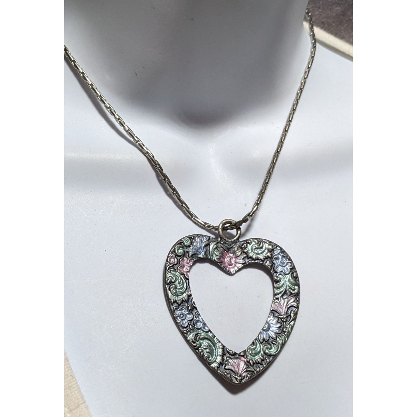 Cookie Lee Floral Heart Necklace