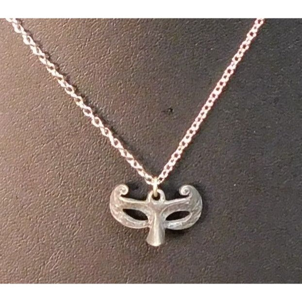 Dainty Masquerade Mask Pendant Necklace