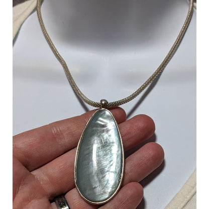 Silver Shell Pendant Necklace