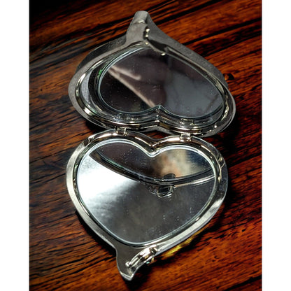 Things Remembered Silver Heart Compact Mirror