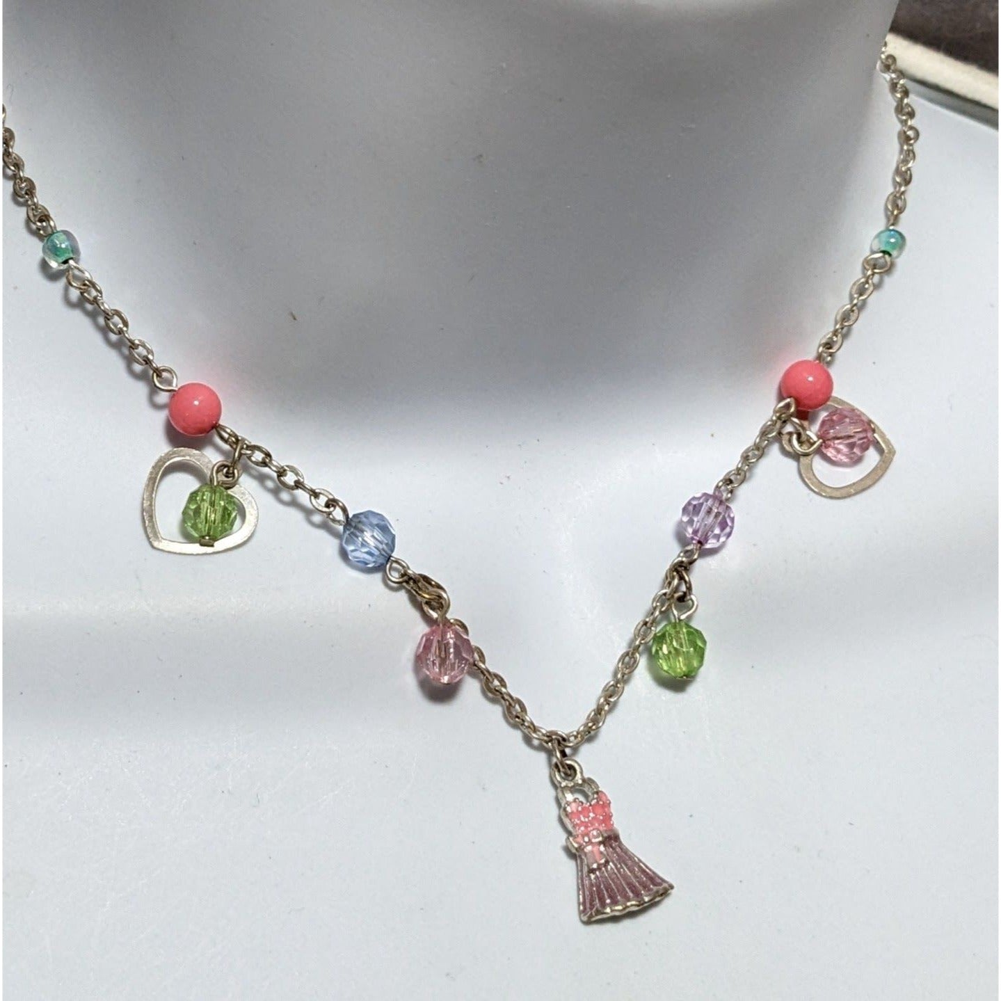 Coquette Beaded Charm Necklace