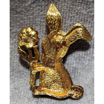Vintage Gold Easter Bunny Pin