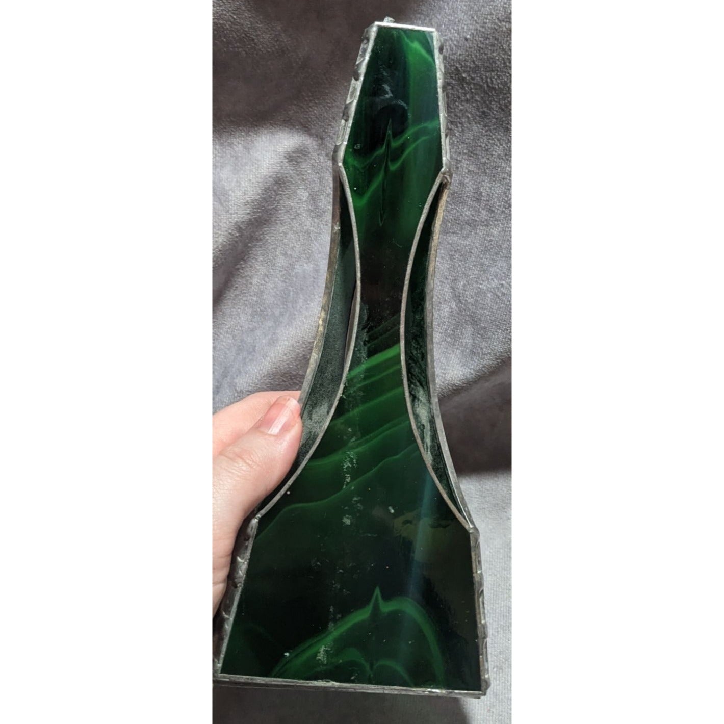 Green Marbled Stained Glass Decor