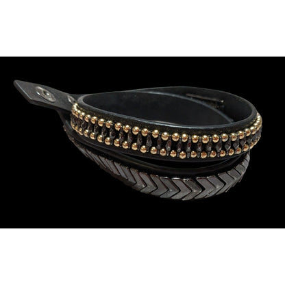 Stella & Dot Black Gilded Path Wrap Bracelet