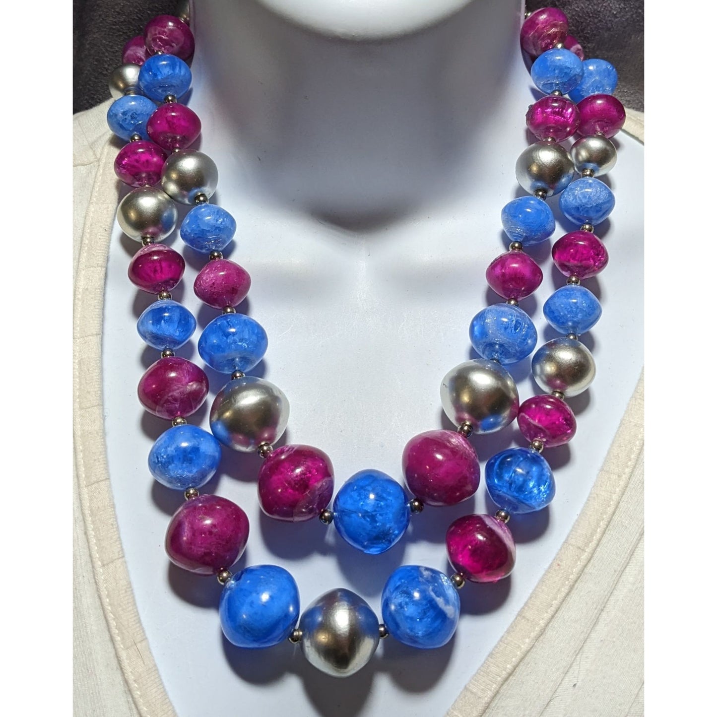 Vintage Marvella Chunky Beaded Necklace