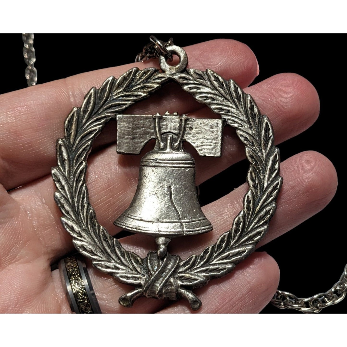Vintage Rafalian Liberty Bell Necklace