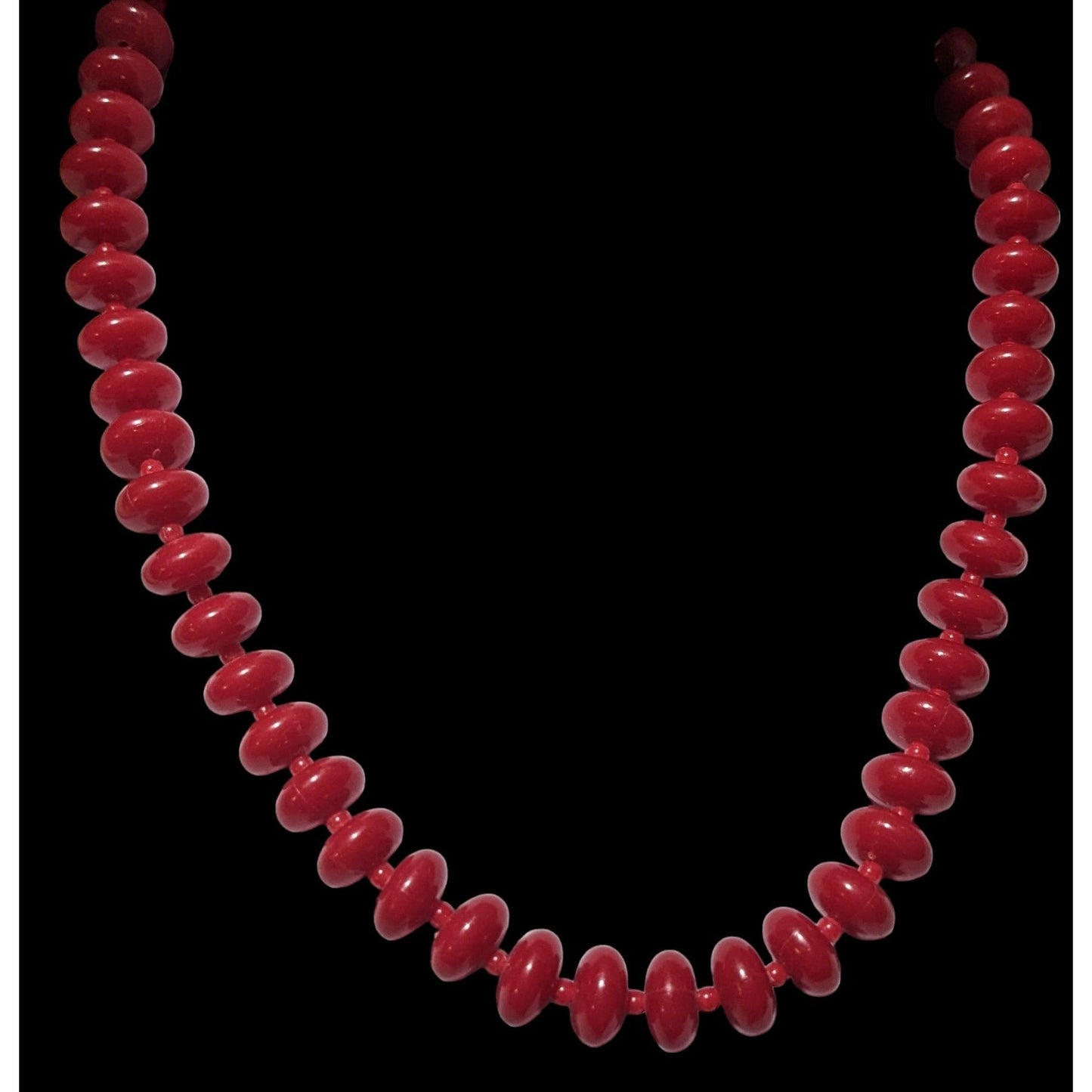 Vintage Red Cinnamon Candy Style Beaded Necklace