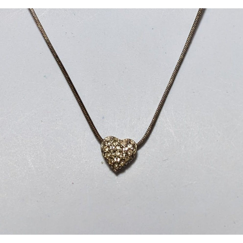 Premier Designs Minimalist Rhinestone Heart Necklace